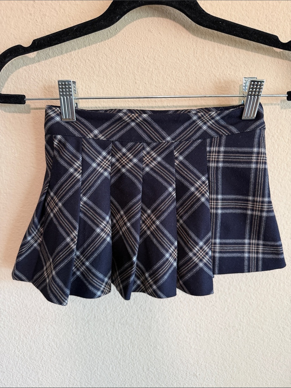 Zara Girl Plaid Pleated Mini Skirt